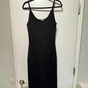 Willi Smith Black Knit Evening Dress Bandage Size Medium Sleeveless
